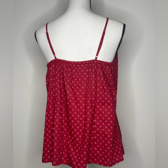 Julie Brown NY Women Rust W/ White & Orange Daisy Print Cami Tank Top NWT Sz M - Picture 6 of 7